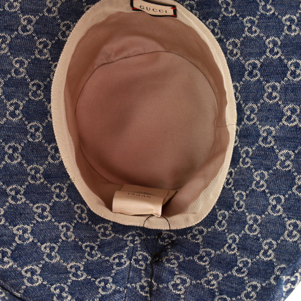 Wide Brim Hat GG Denim
