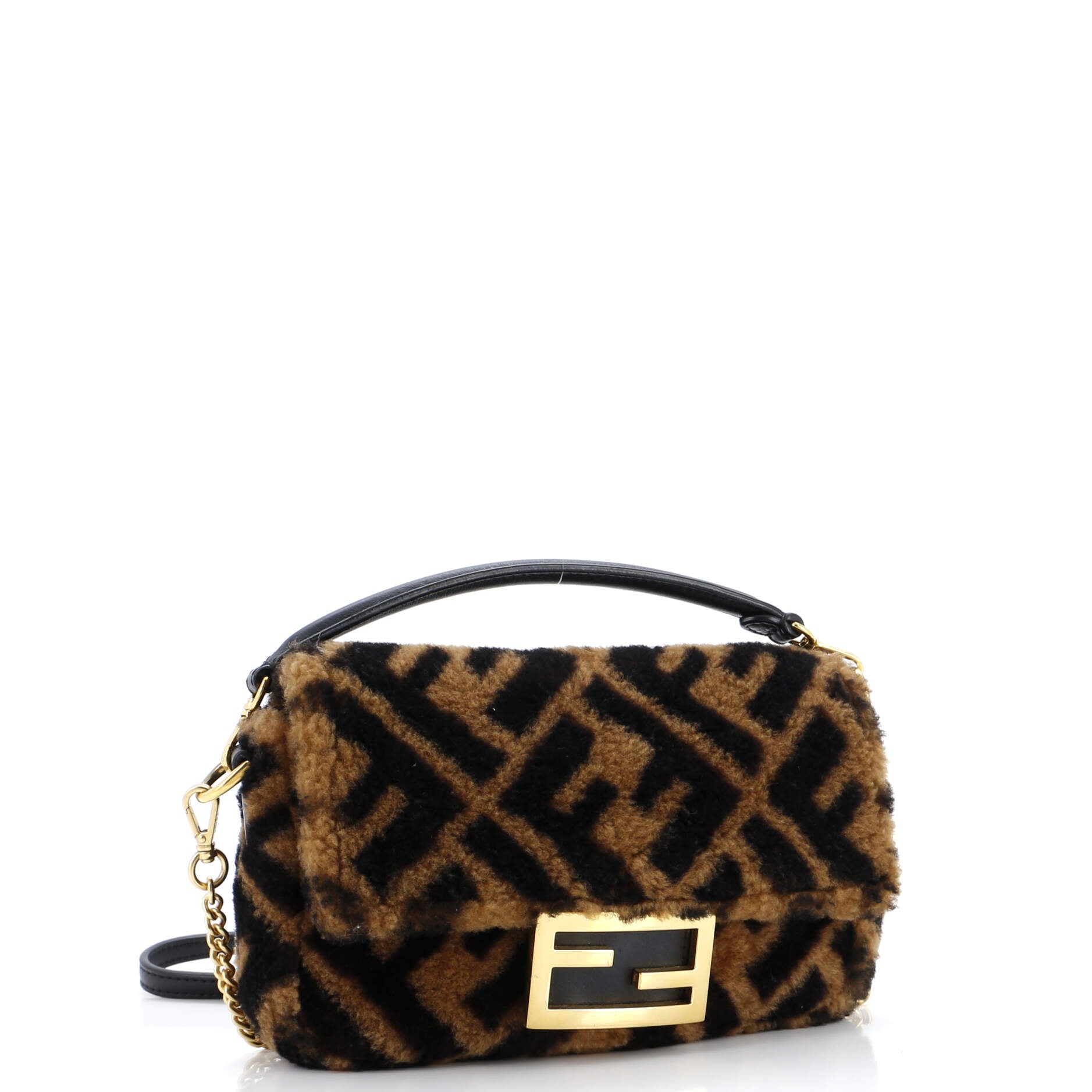 Baguette NM Bag Zucca Shearling Mini