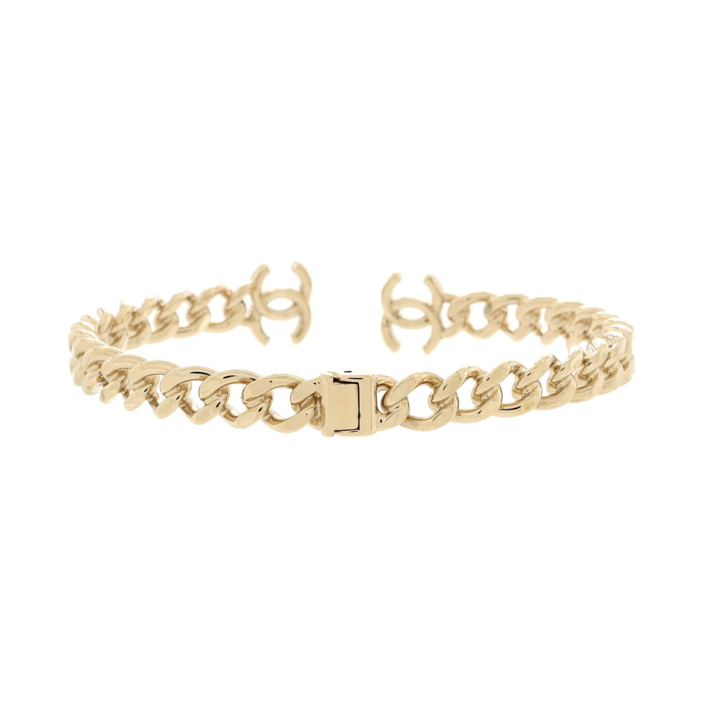 CC Chain Link Choker Necklace Metal