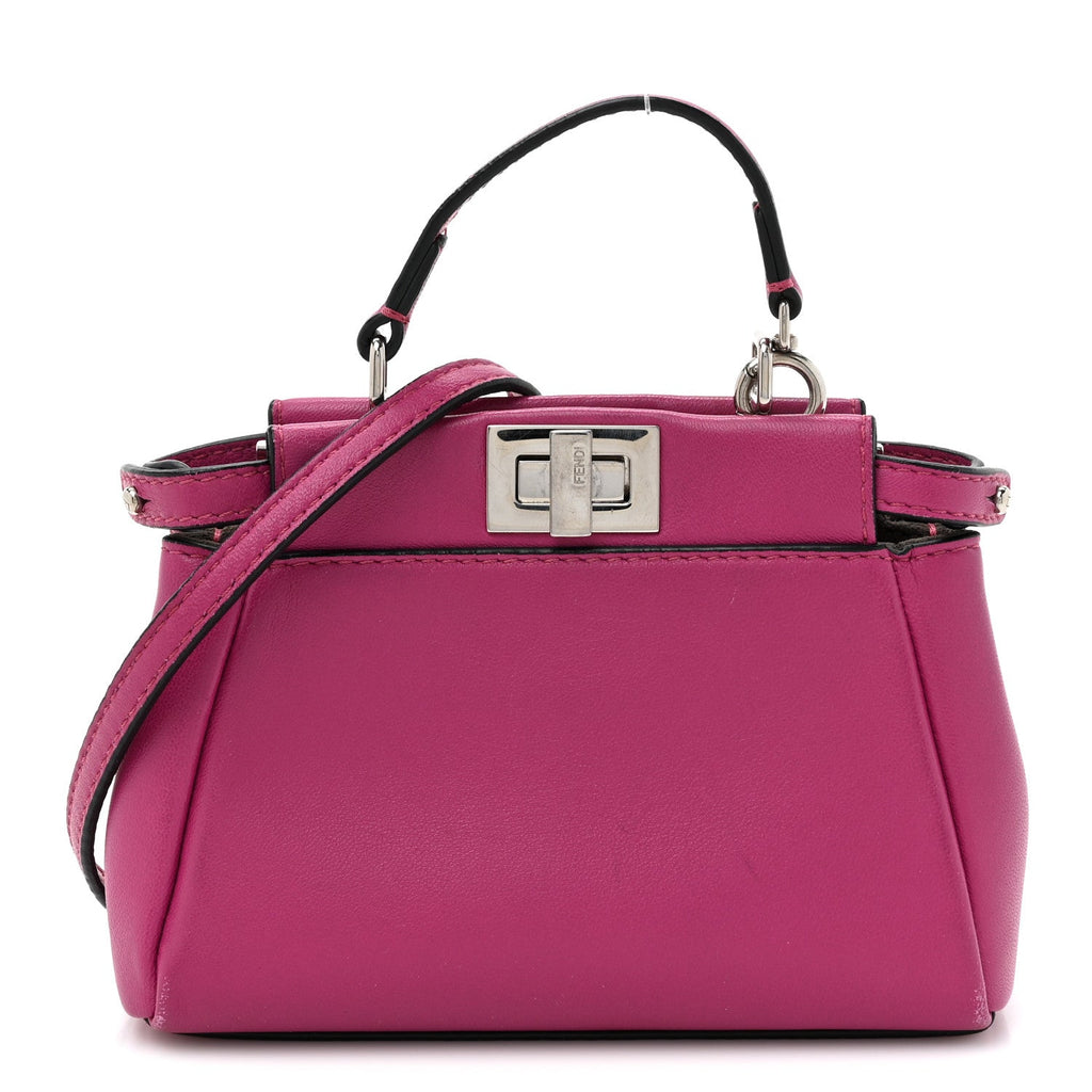 Nappa Micro Peekaboo Iconic Satchel Magenta