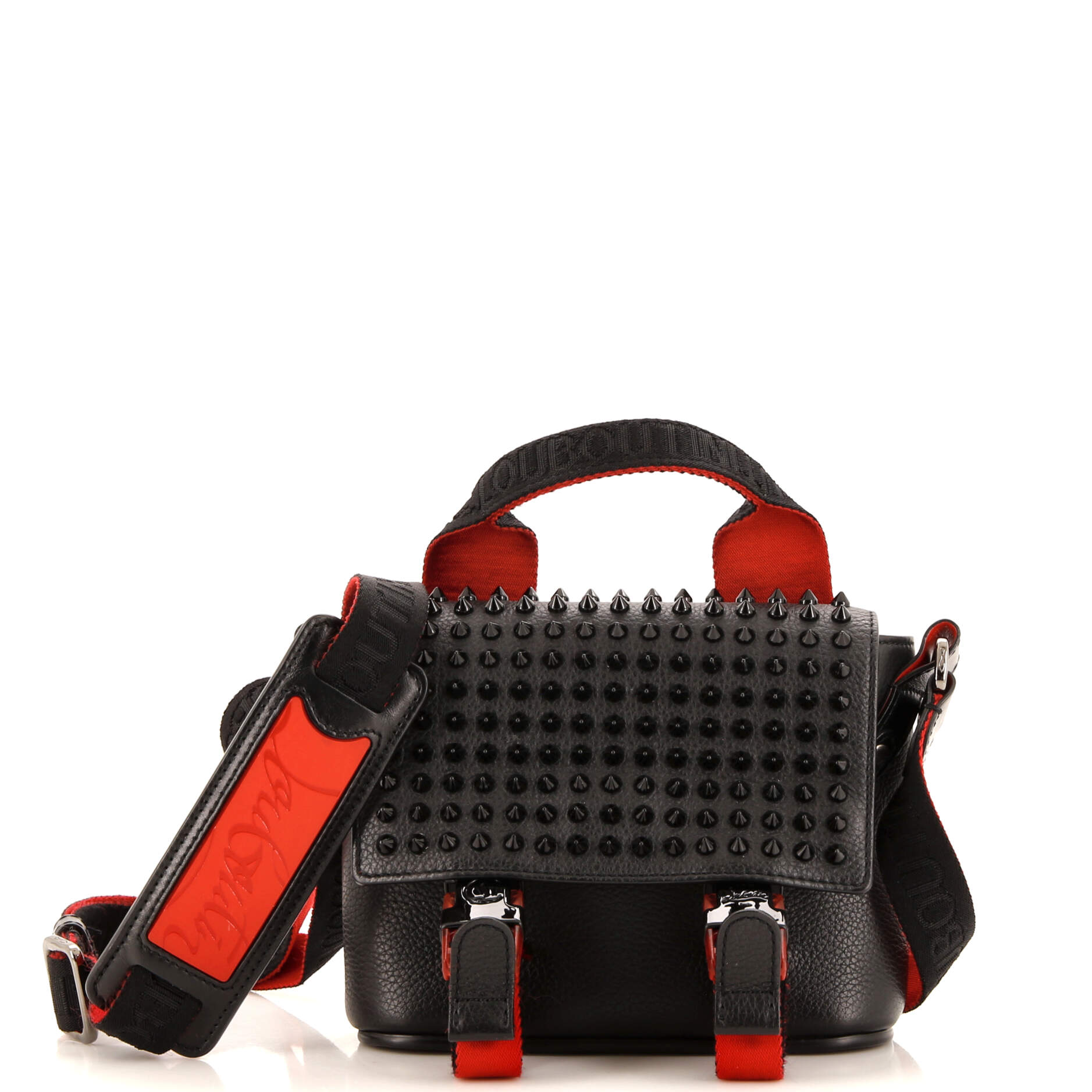 Loubiclic Messenger Bag Spiked Leather Mini
