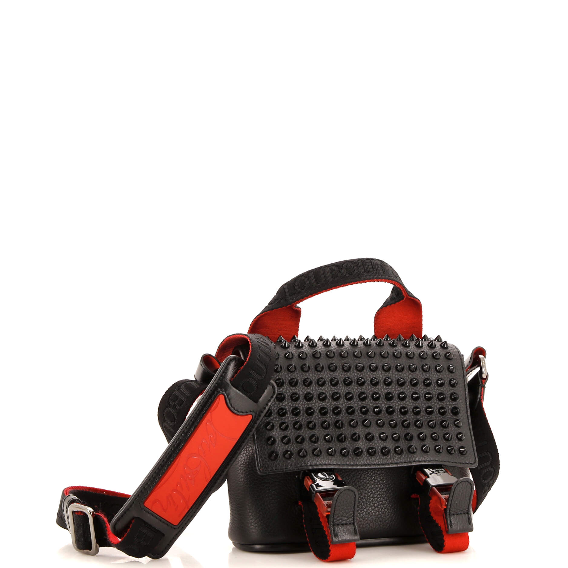 Loubiclic Messenger Bag Spiked Leather Mini