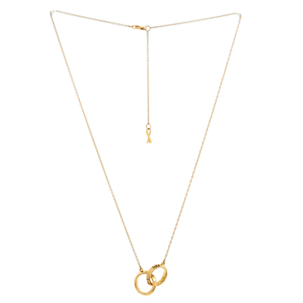 Atlas X Closed Interlocking Pendant Necklace 18K Yellow Gold