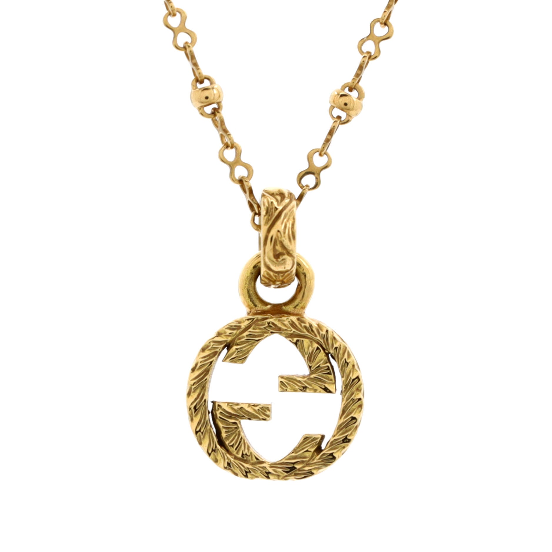 Interlocking G Pendant Necklace 18K Yellow Gold