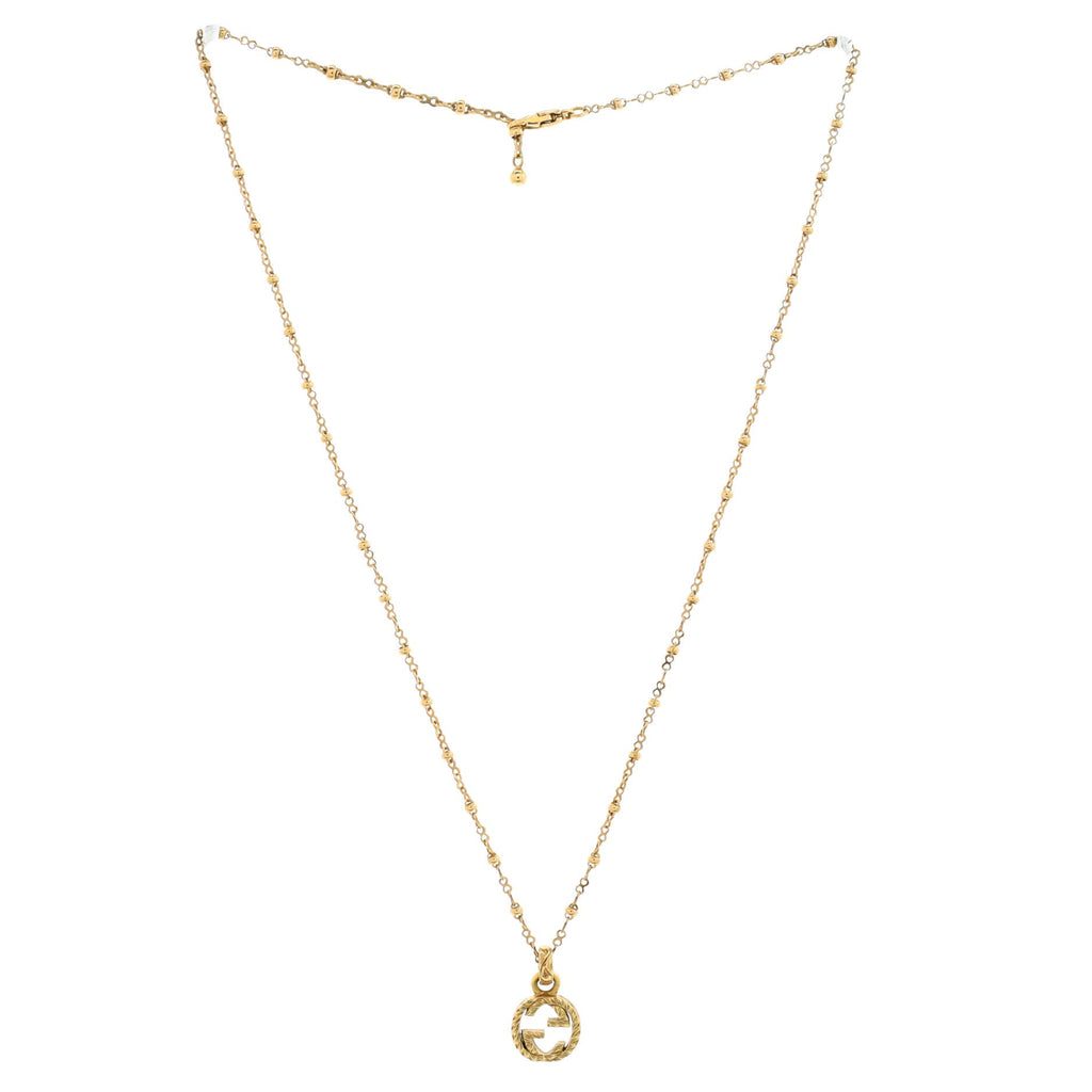Interlocking G Pendant Necklace 18K Yellow Gold