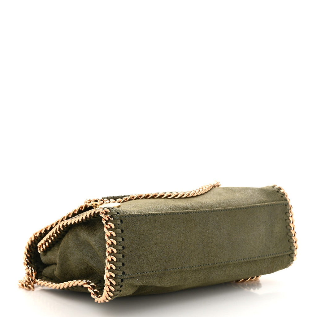 Shaggy Deer Mini Falabella Shoulder Bag Stone Green