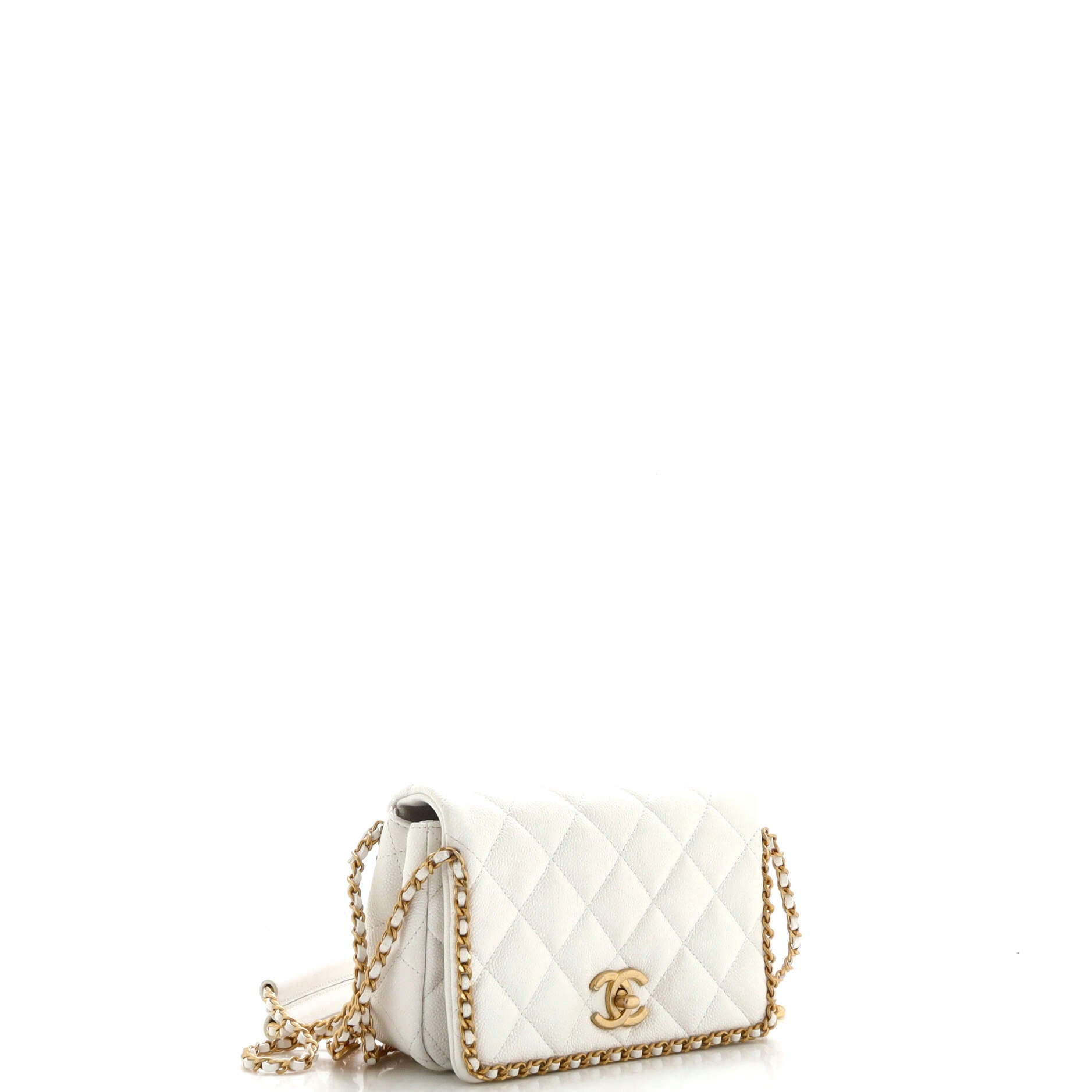 Chain Around Multi Chain Full Flap Bag Quilted Caviar Mini