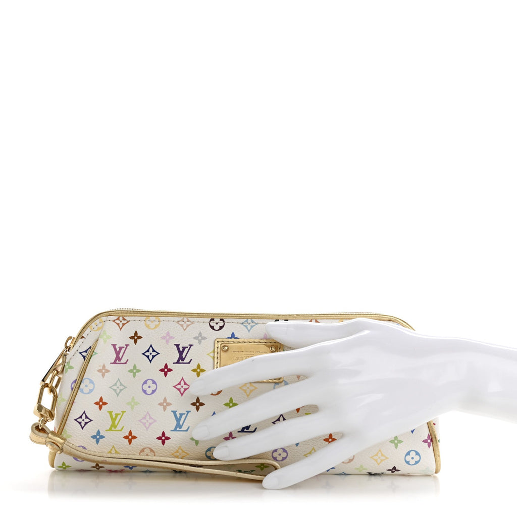Monogram Multicolor Kate Clutch White
