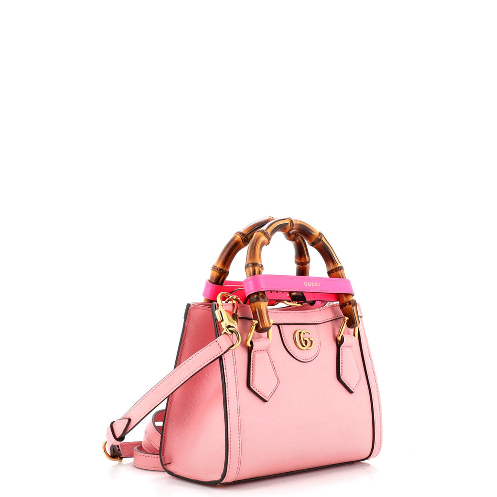 Diana NM Bamboo Handle Tote Leather Mini