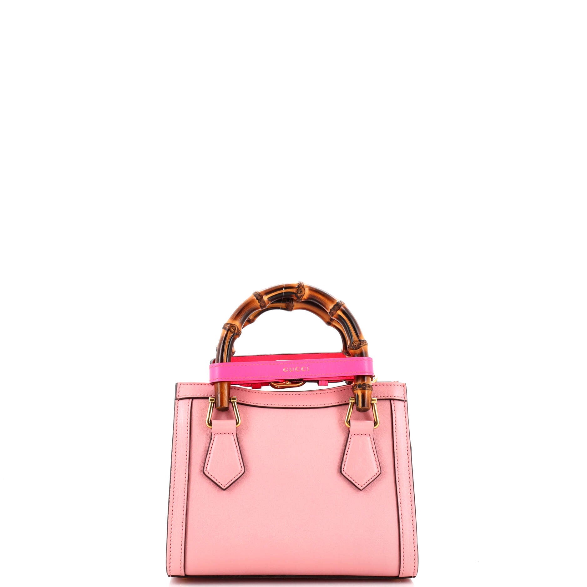 Diana NM Bamboo Handle Tote Leather Mini
