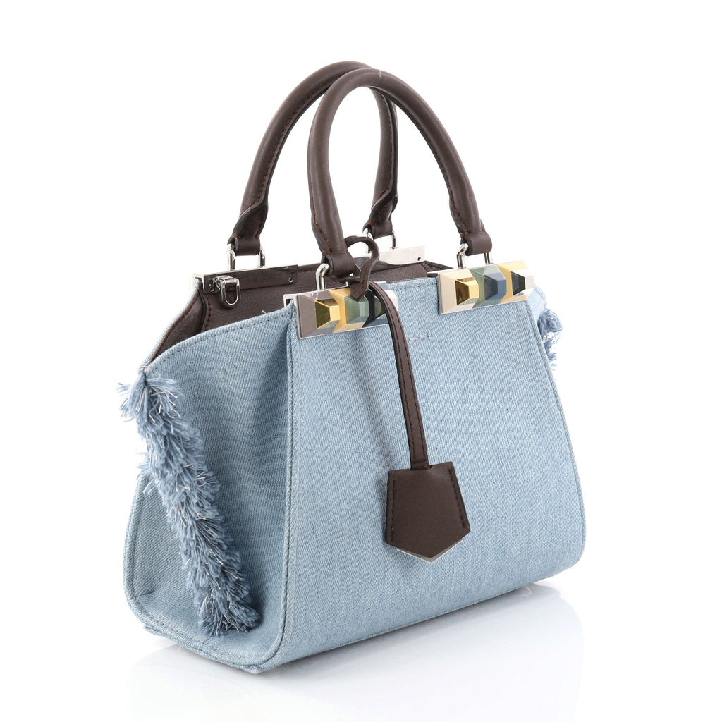 3Jours Handbag Studded Denim Mini