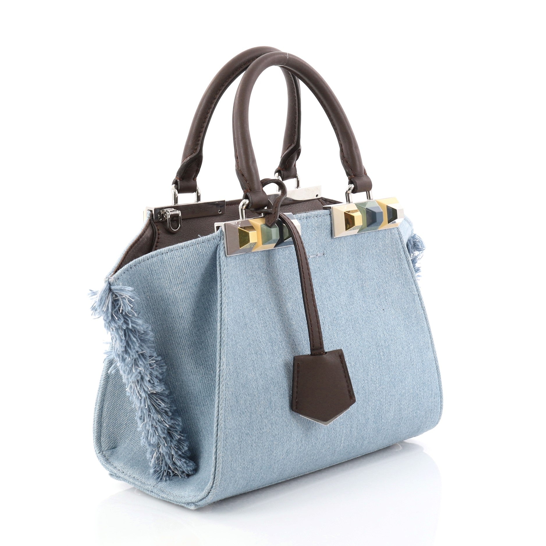 3Jours Handbag Studded Denim Mini