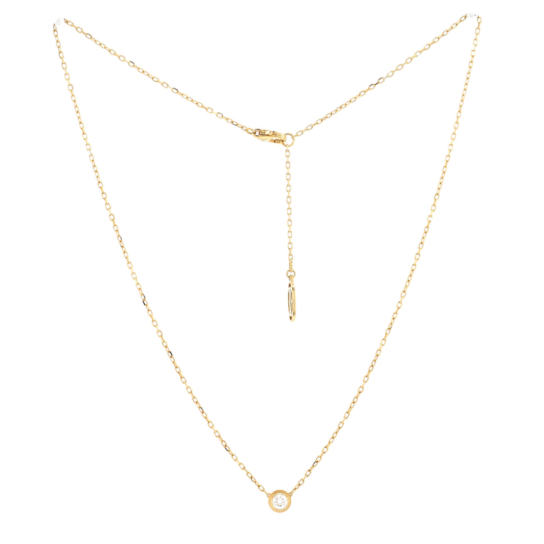 D'Amour Pendant Necklace 18K Yellow Gold with Diamond Large