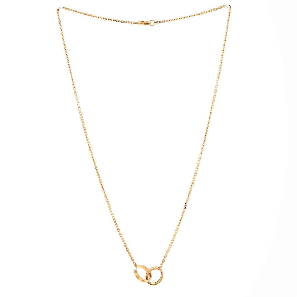 Love Interlocking Necklace 18K Yellow Gold and Diamonds