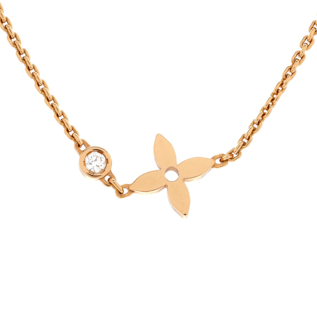 Monogram Idylle Necklace 18K Rose Gold with Diamond