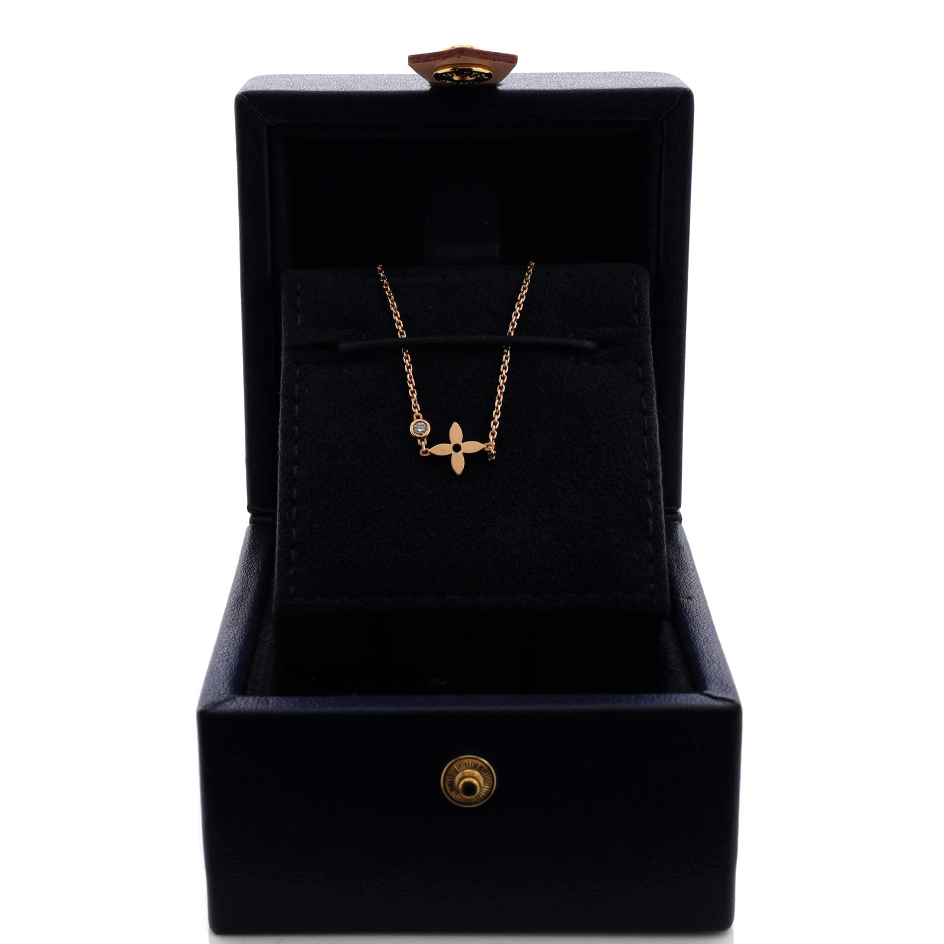Monogram Idylle Necklace 18K Rose Gold with Diamond