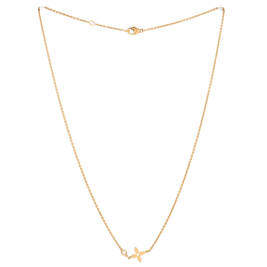 Monogram Idylle Necklace 18K Rose Gold with Diamond