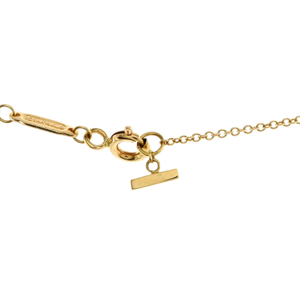 T Smile Pendant Necklace 18K Yellow Gold Small