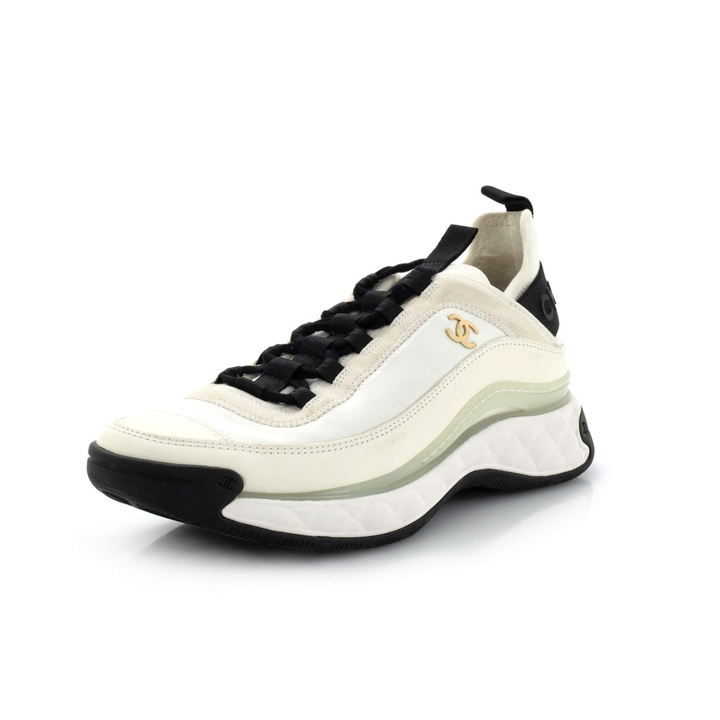 Women's CC Cap Toe Logo Sneakers Mixed Fibers