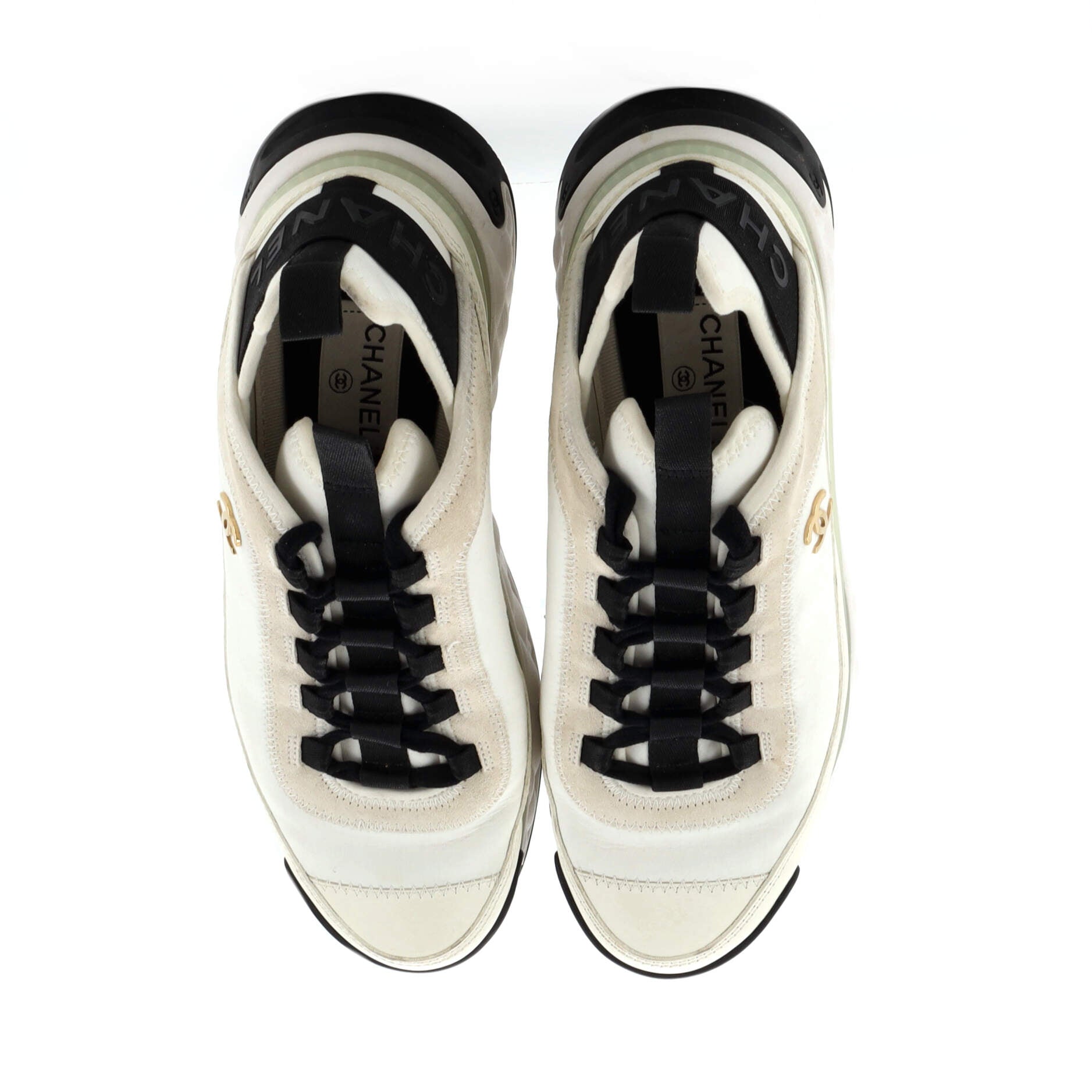 Women's CC Cap Toe Logo Sneakers Mixed Fibers