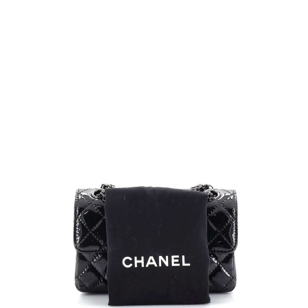 So Black Reissue 2.55 Flap Bag Quilted Patent Mini