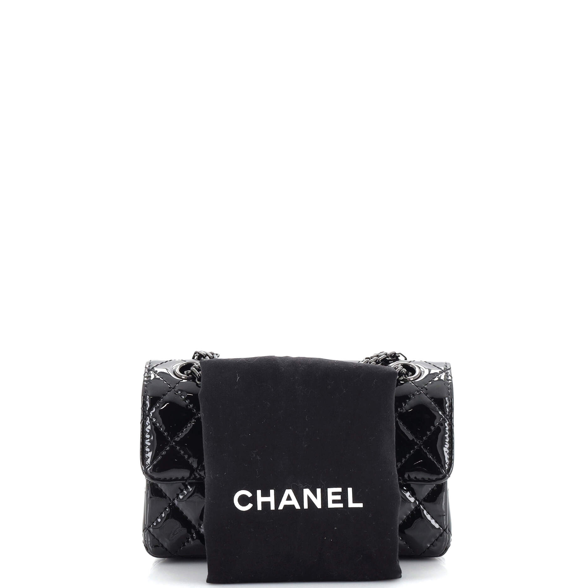 So Black Reissue 2.55 Flap Bag Quilted Patent Mini
