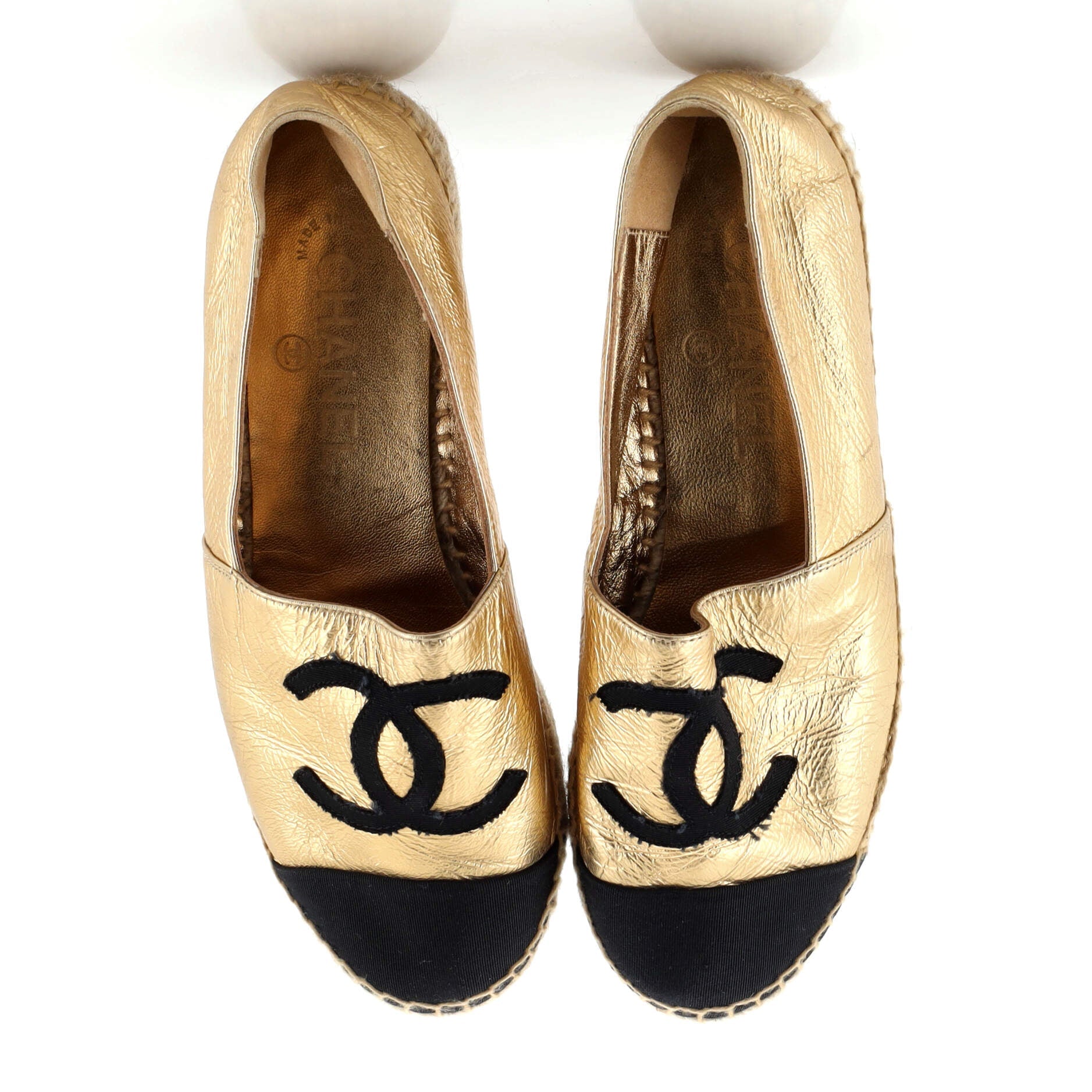 Women's CC Cap Toe Espadrilles Leather