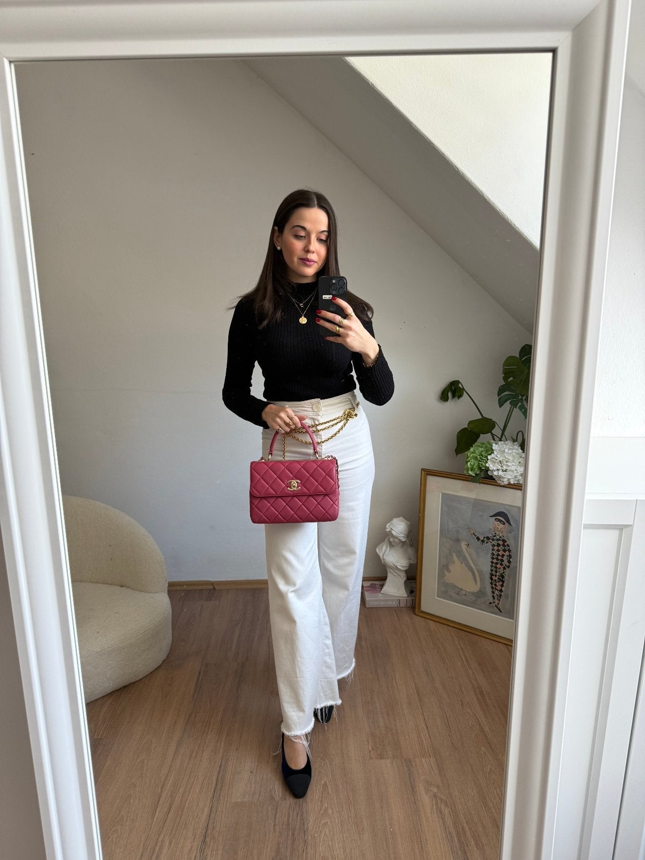 Chanel Small Trendy CC Bag in Hot Pink with Gold Hardware