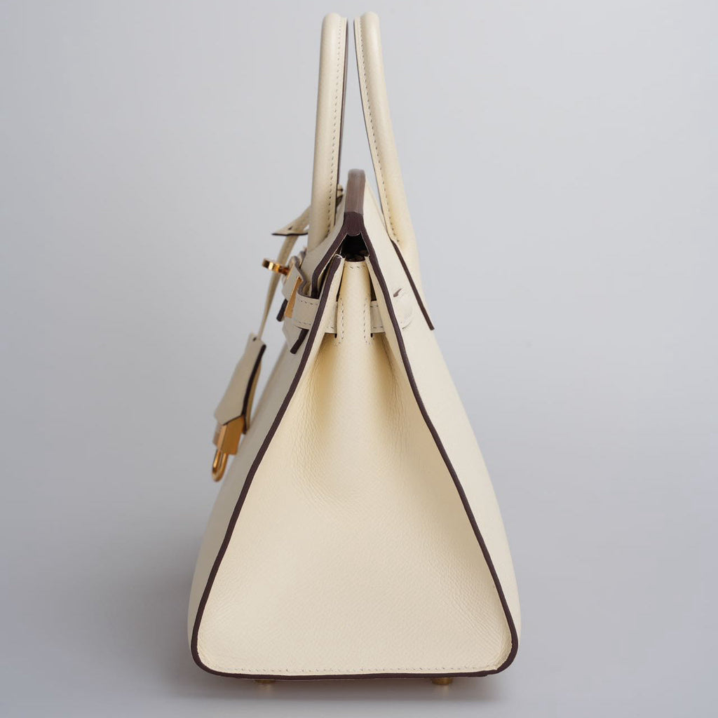 Hermes Birkin 25cm Sellier Bag in Nata Epsom Leather With Gold Hardware From 2021