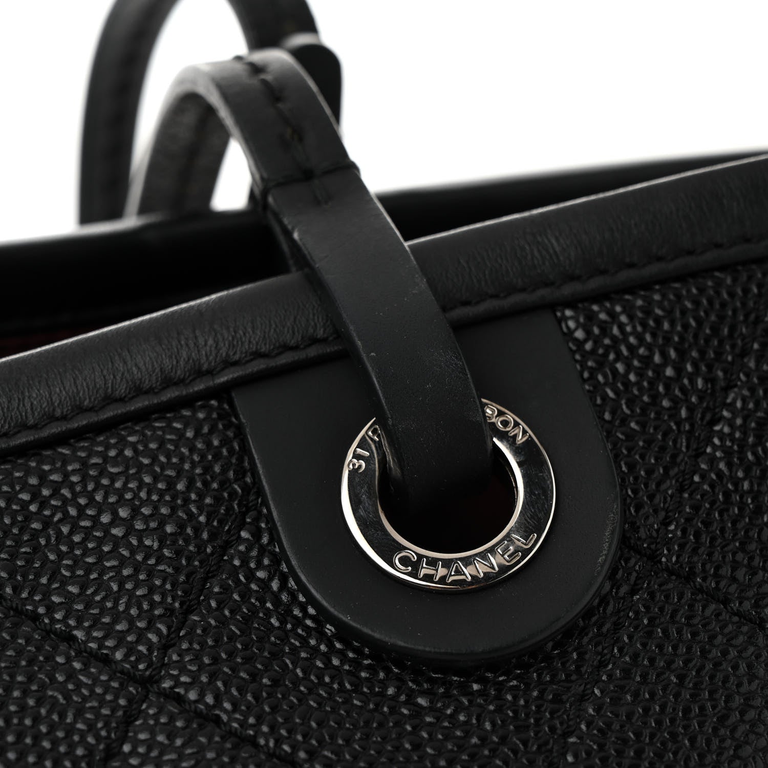 Grained Calfskin Shopping Fever Tote  Black