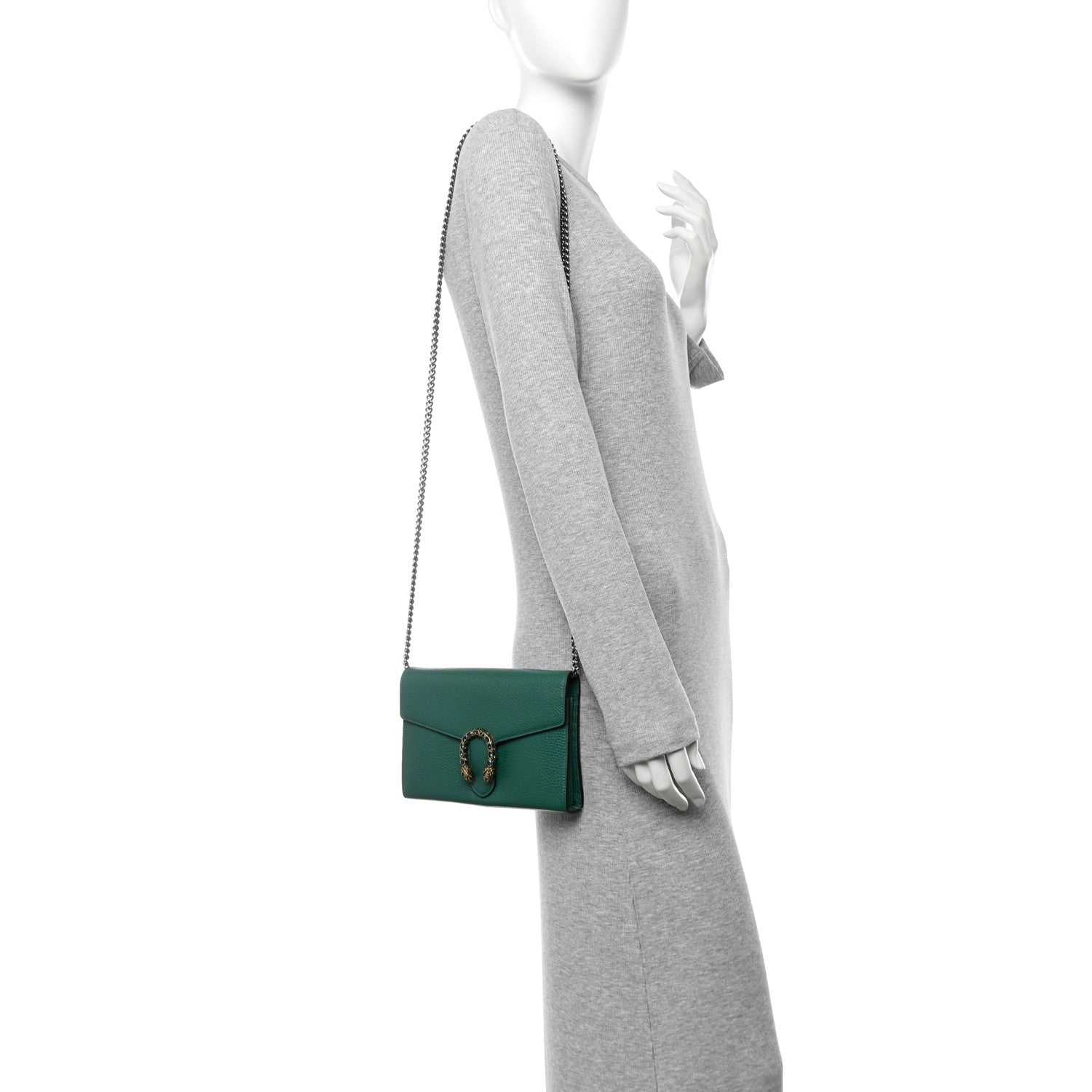 Calfskin Mini Dionysus Chain Wallet Emerald