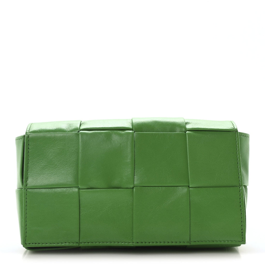 Paper Calfskin Intreccio Cassette Belt Bag Parakeet