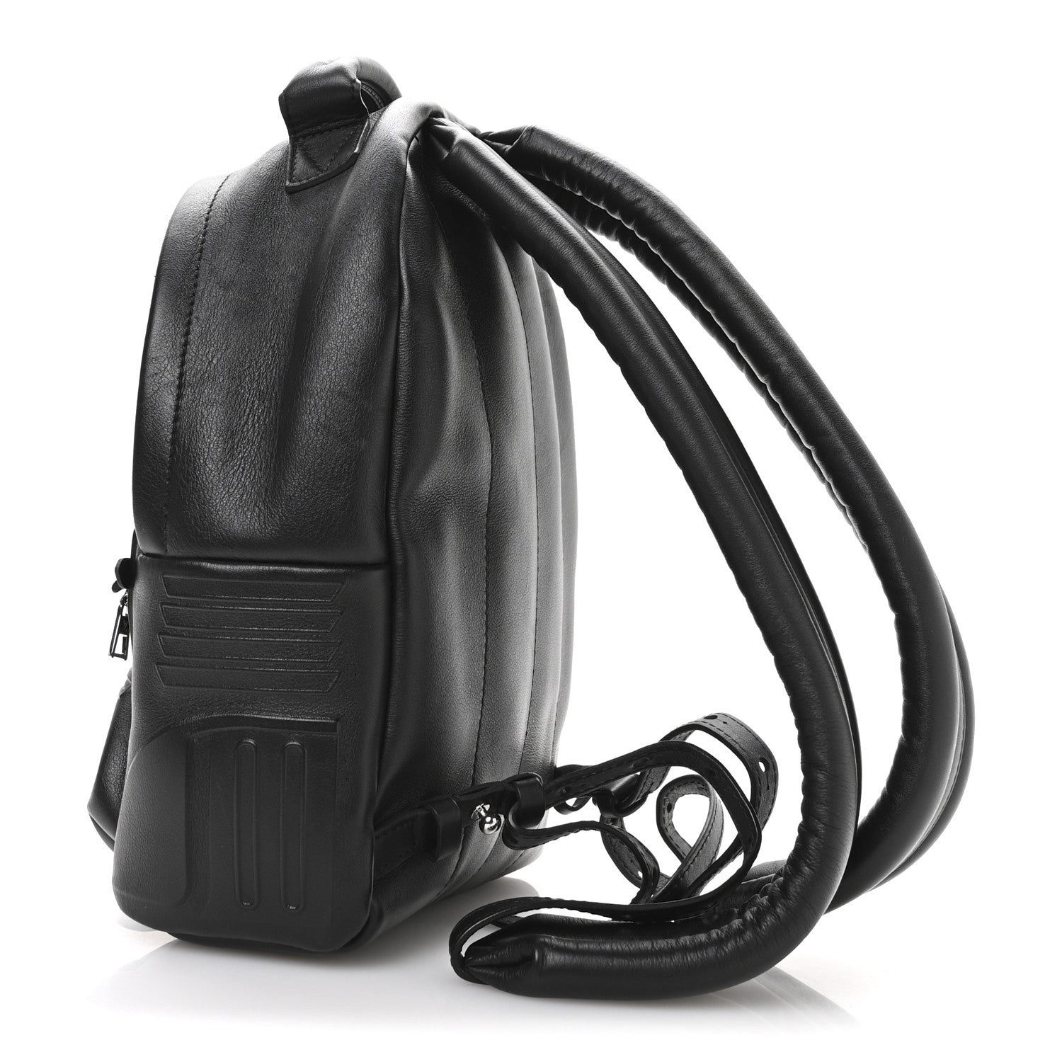 Lambskin Spaceship Embossed Palm Springs Backpack PM Black