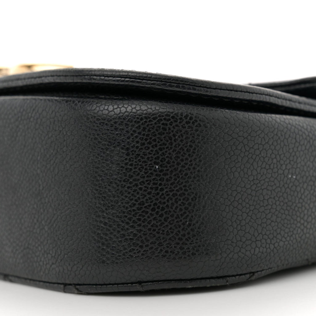 Grained Calfskin Quilted Small Cuba Top Handle Flap Black