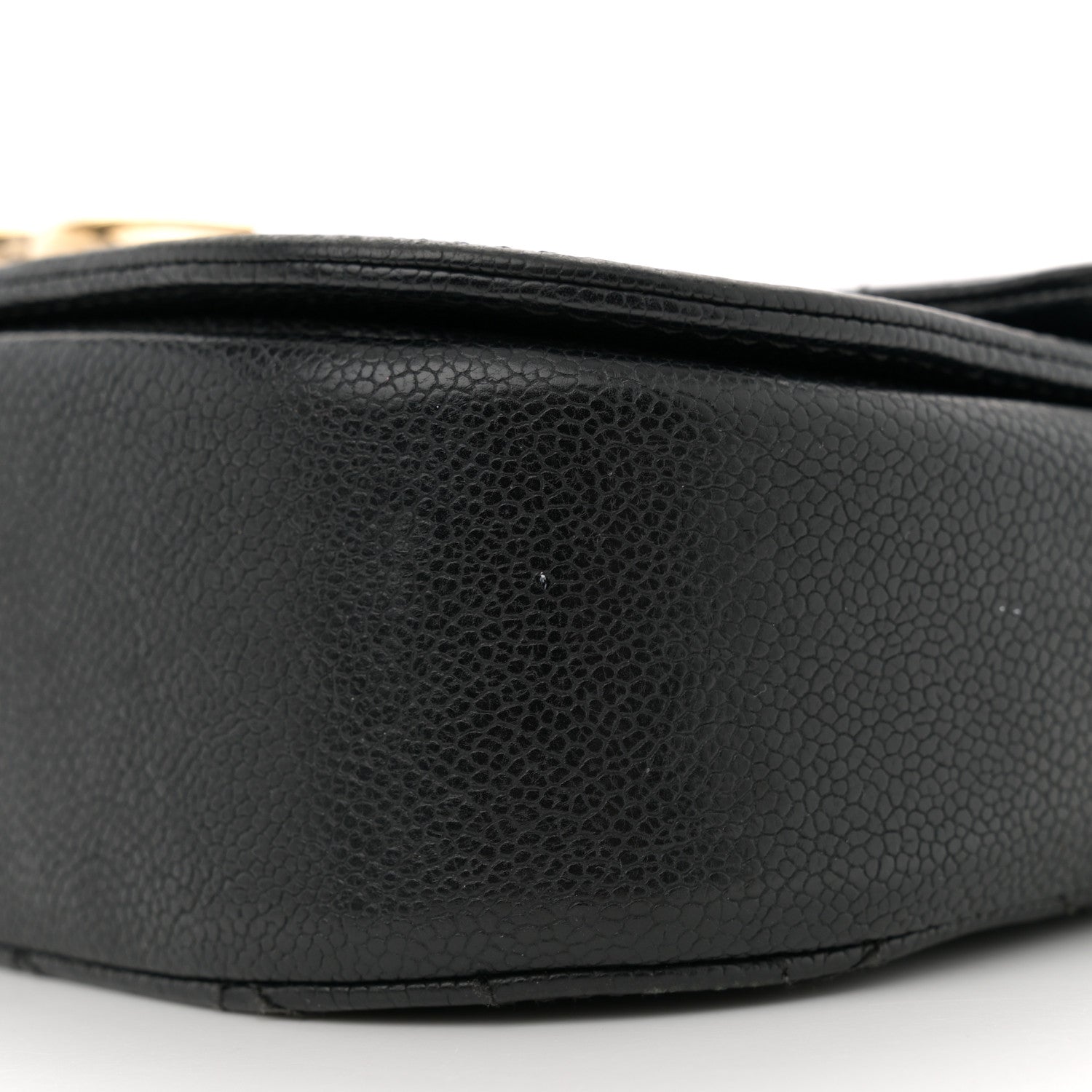 Grained Calfskin Quilted Small Cuba Top Handle Flap Black