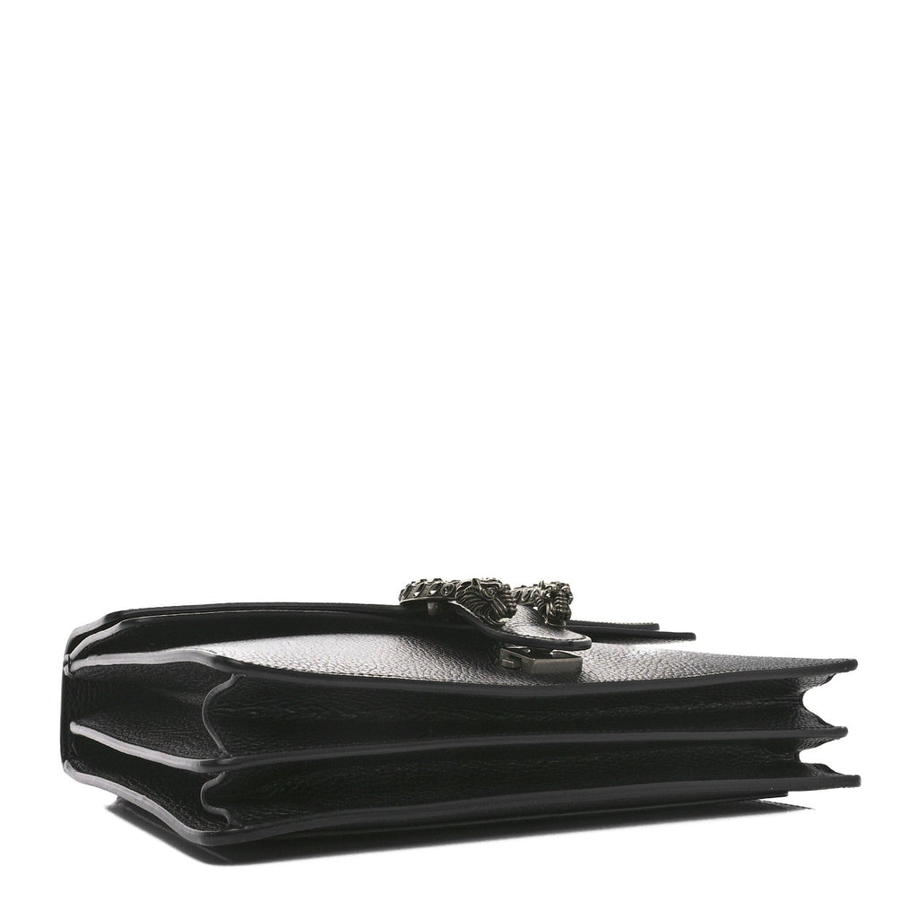 Dollar Calfskin Crystal Medium Dionysus Shoulder Bag Black Black Diamond