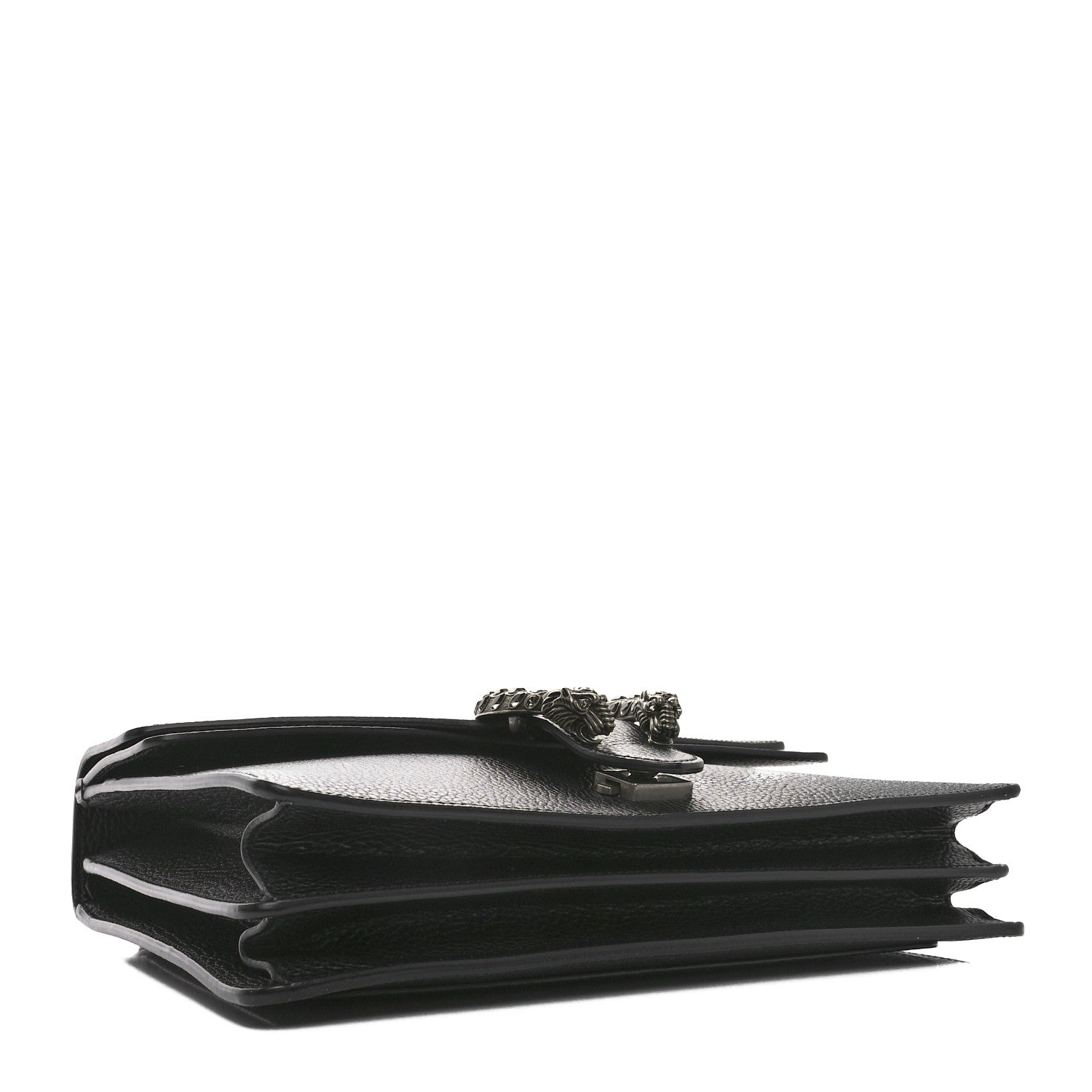 Dollar Calfskin Crystal Medium Dionysus Shoulder Bag Black Black Diamond
