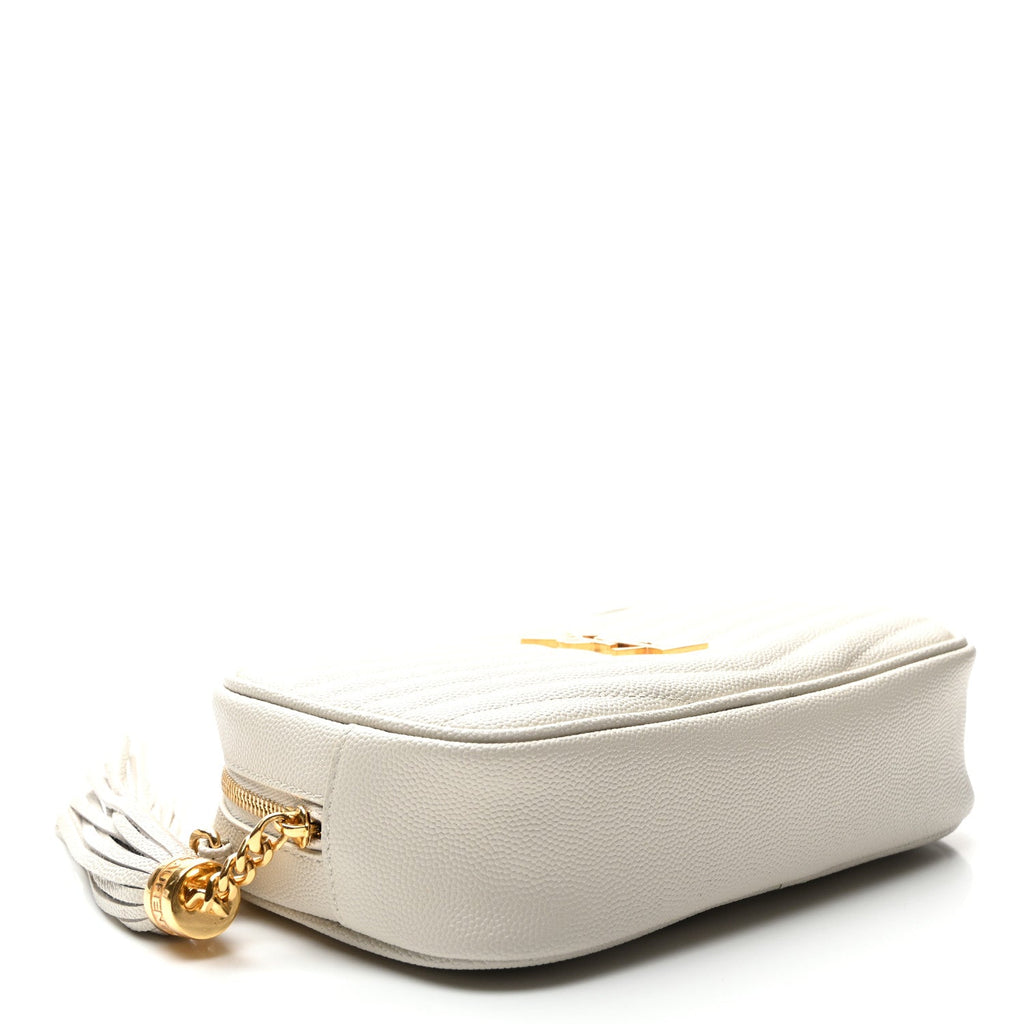 Grain De Poudre Matelasse Monogram Mini Lou Camera Bag Crema Soft
