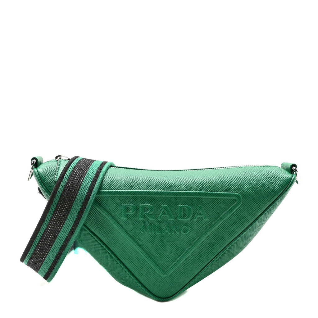 Saffiano Lux Triangle Shoulder Bag Mango