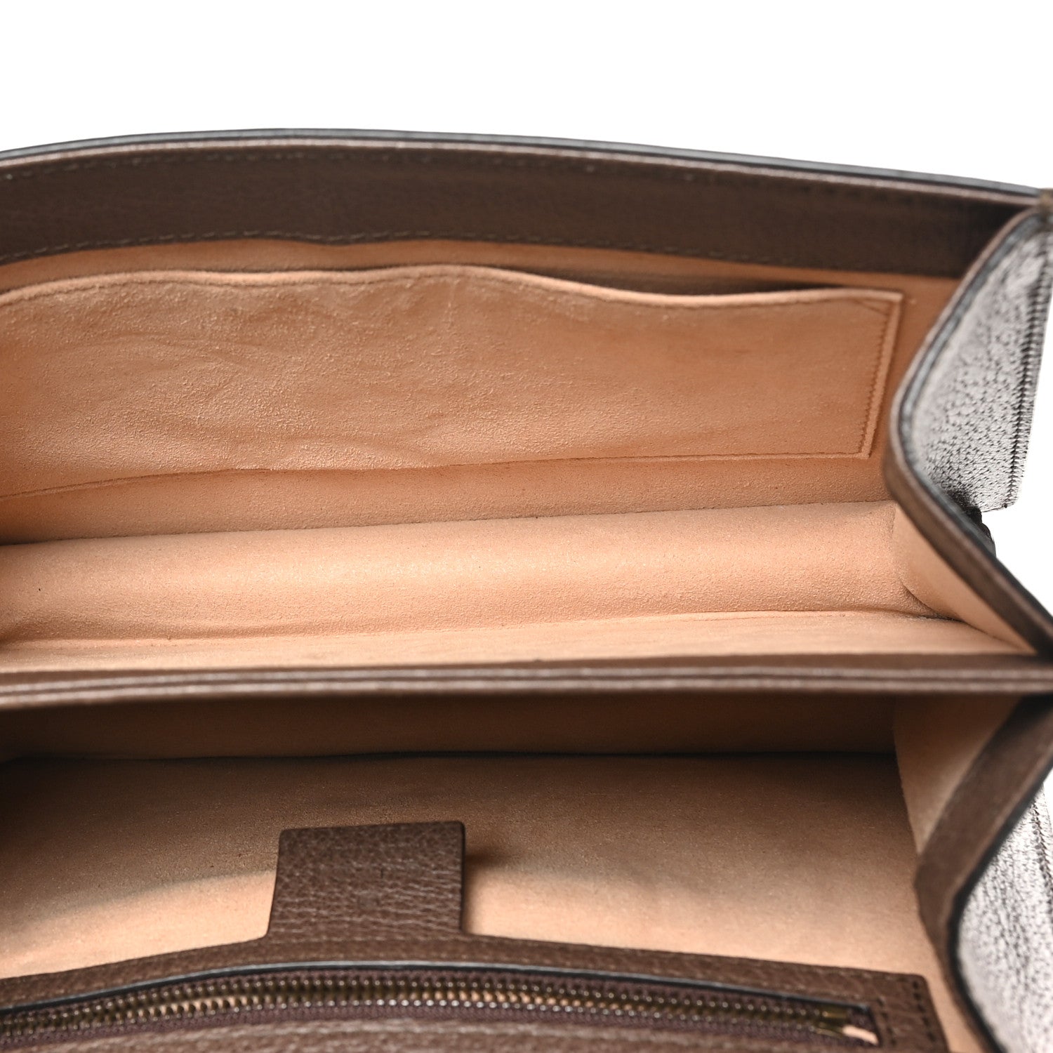 GG Supreme Monogram Textured Dollar Calfskin Web Small Ophidia Padlock Top Handle Bag Beige Ebony New Acero