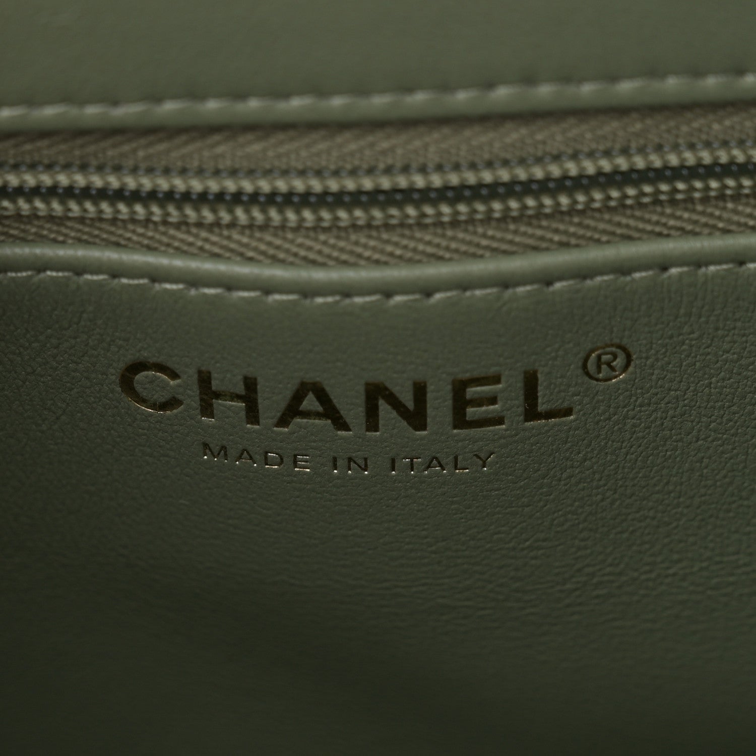 Shiny Aged Calfskin Quilted Nano Kelly Shopper Khaki
