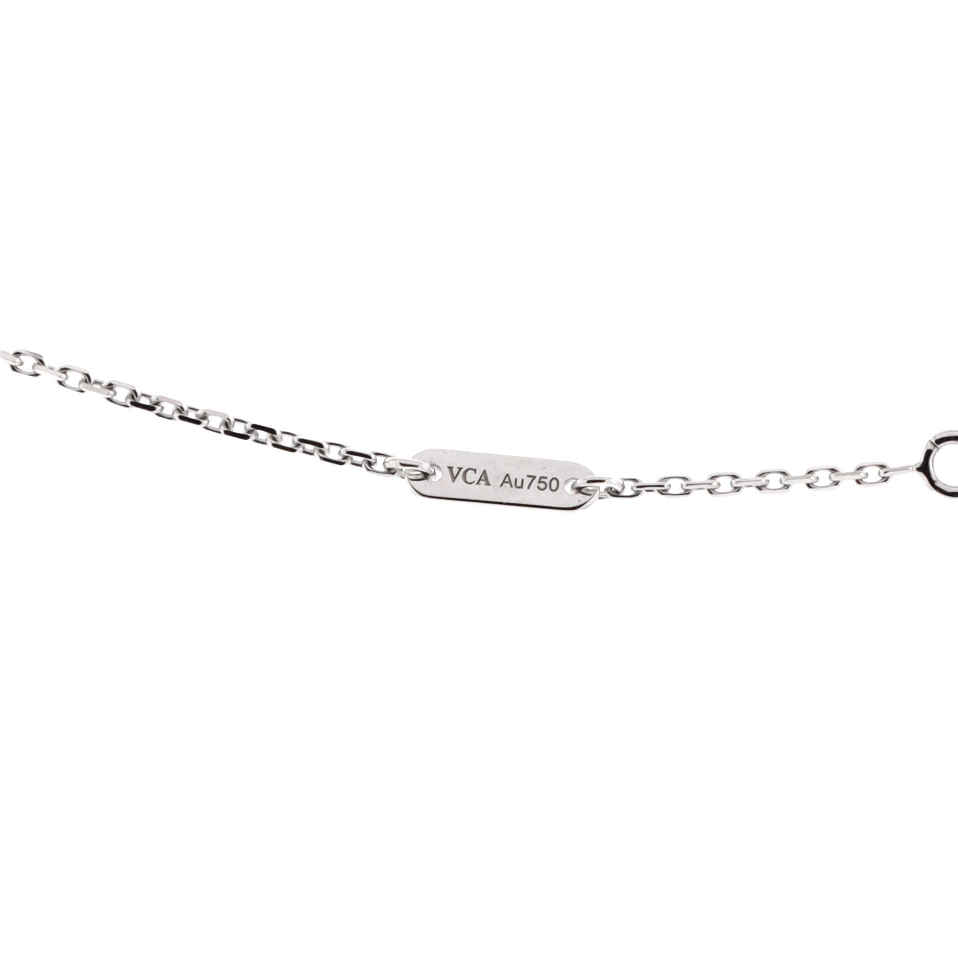 Sweet Alhambra Butterfly Pendant Necklace 18K White Gold with Turquoise