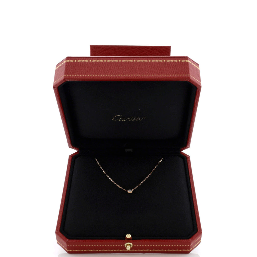 Cartier D'Amour Pendant Necklace 18K Rose Gold with Diamond Small