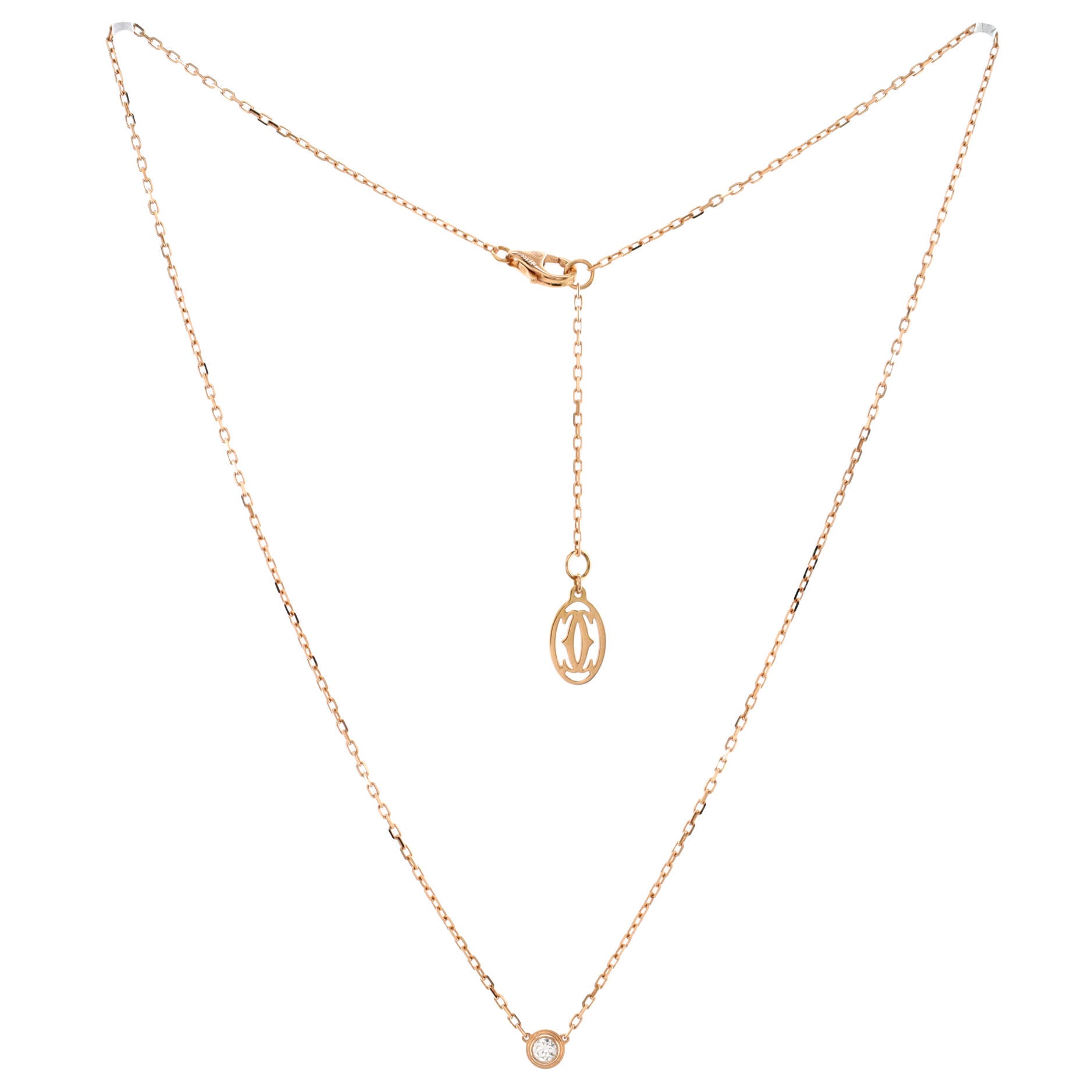 Cartier D'Amour Pendant Necklace 18K Rose Gold with Diamond Small