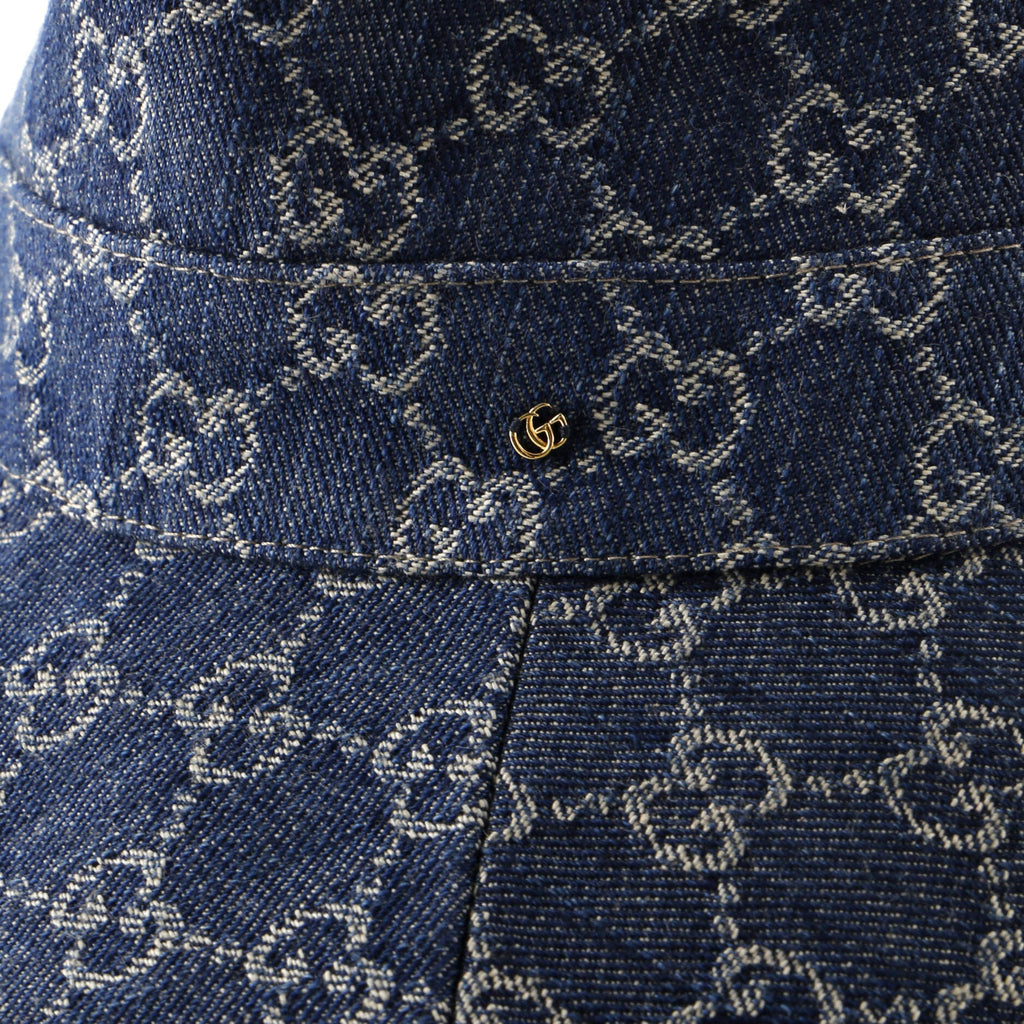 Wide Brim Hat GG Denim