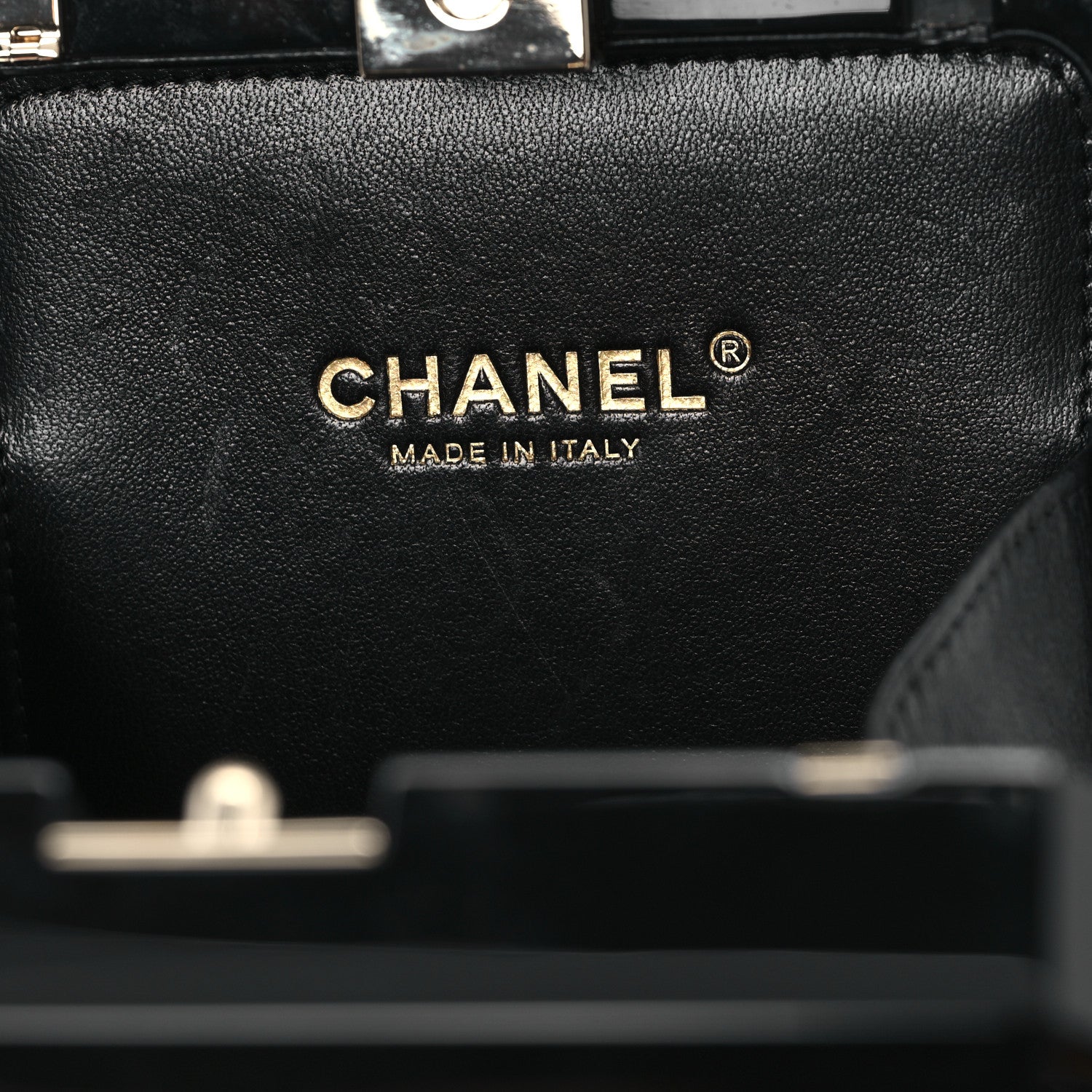 Plexiglass Perfume Bottle Clutch Black