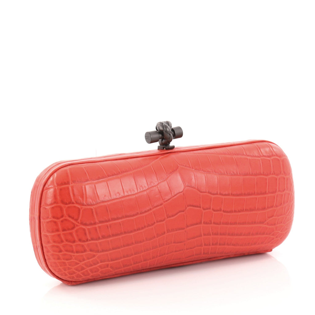 Box Knot Clutch Crocodile Long