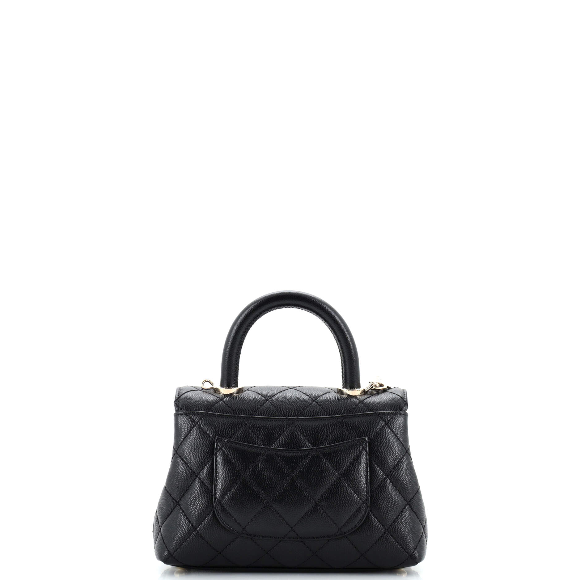 Coco Top Handle Bag Quilted Caviar Extra Mini