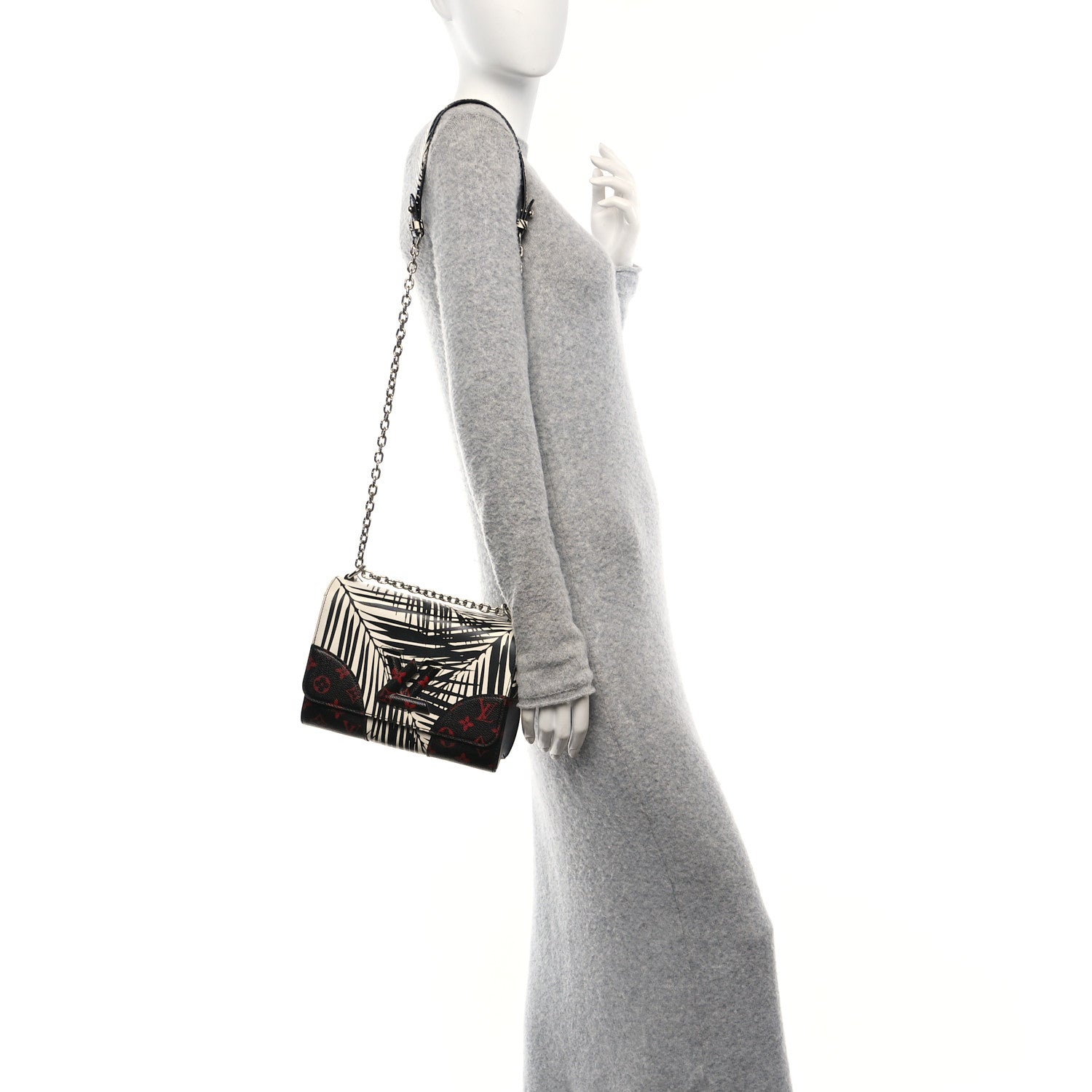 Monogram Infrarouge Palm Twist Shoulder Bag MM Black White