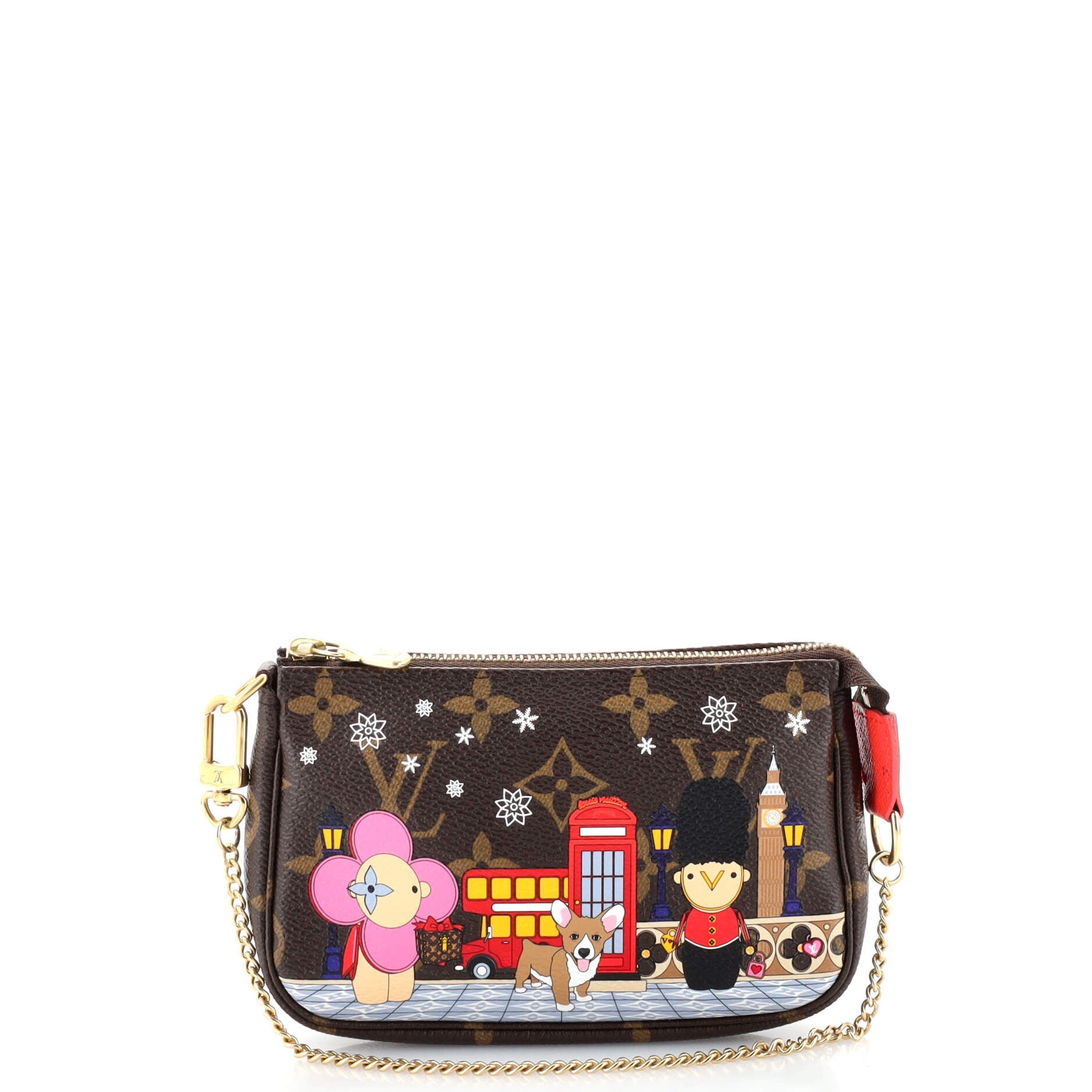 Pochette Accessoires Limited Edition Vivienne Xmas Monogram Canvas Mini